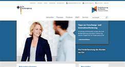 Desktop Screenshot of foerderinfo.bund.de